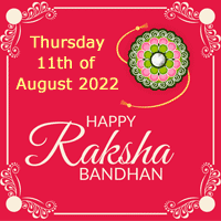 Rakhi is on Thursday, the 11th of August in 2022