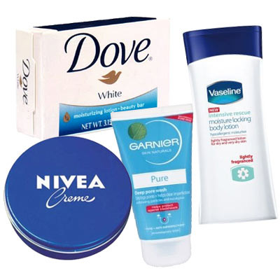 Daily Care Cosmetics - Face Wash + Cold Cream + Dove Soap + Body Lotion