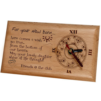 Engraved Photo Clock