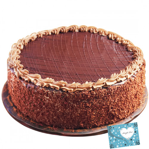 Chocolate Truffle Cake 1.5 Kg and Card