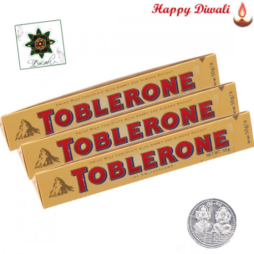 Toblerone - 3 Pcs Toblerone with Laxmi-Ganesha Coin