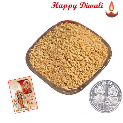 Bikaneri Sev - Bikaneri Sev 250 gms with Laxmi-Ganesha Coin