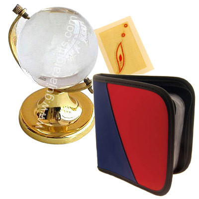 Corporate Combo - Crystal Globe, CD Holder and Card