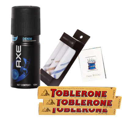 Dad for You - Axe Deo, 3 Hanky, 3 Toblerone and Card