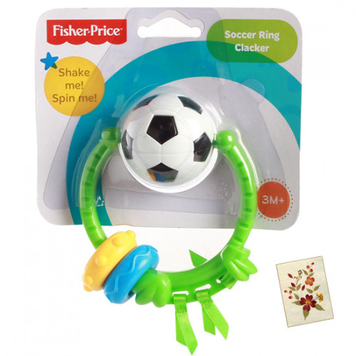 Fisher-Price Soccer Ring Clacker Rattle