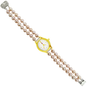 Two String Pink Pearl Watch