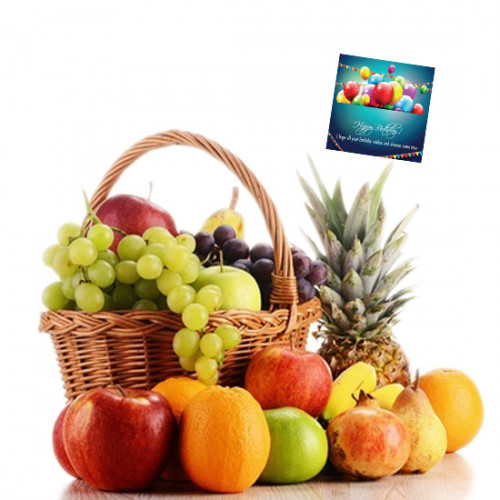 Lots of Fruits - Mix Fruit Basket 5 Kg and Card
