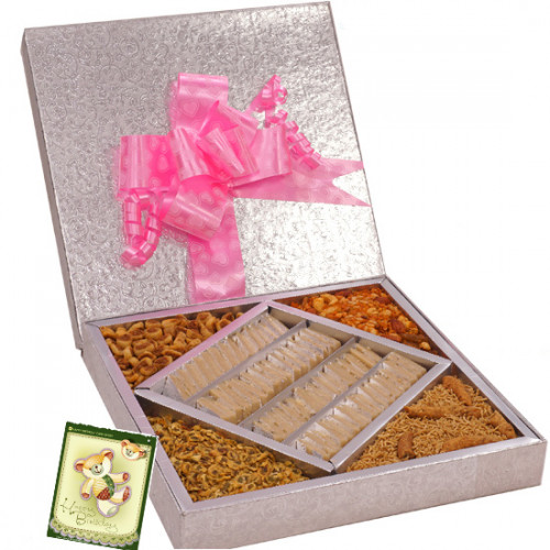 Perfect Gift Box - Kaju Katli 500 gms, Namkeen 500 gms