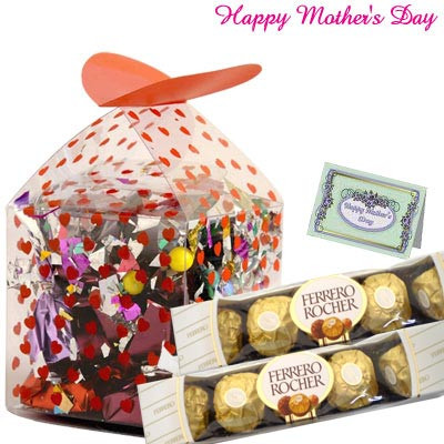 Special Chocolates - Assorted Chocolate Box 200 gms, 2 Ferrero Rocher 4 pcs and Card