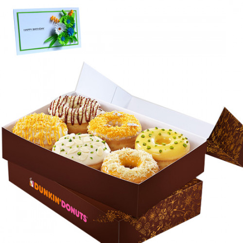 Appetizing Combo - 6 Assorted Doughnuts and Card