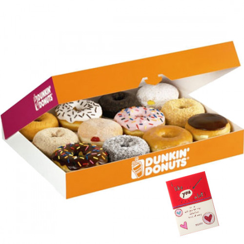 Yummy Combo - 12 Assorted Doughnuts and Card
