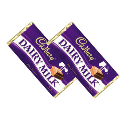 Cadbury's Dairy Milk Duo - 2 Bars Of Dairy Milk Chocolate (Addon Gift)
