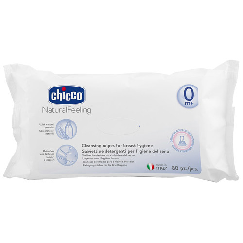 Chicco Cleansing Wipes for Breast Hygiene (80Pcs)
