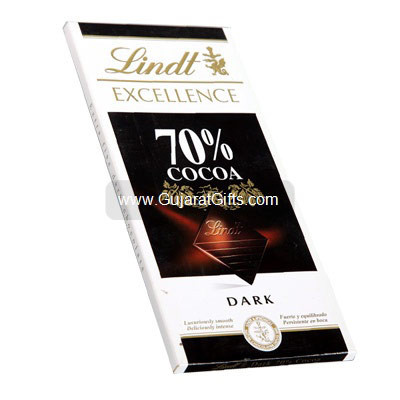 Lindt Excellence 70% Cocoa Chocolate and Card