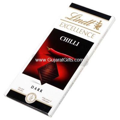 Lindt Excellence Chilli Dark Chocolate and Card