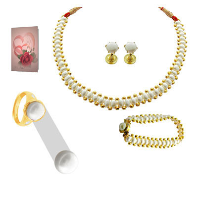 Pearl for Couple - 6 Carat button pearl and Choker Pearl Set