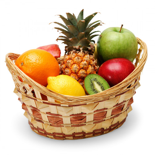 Amazing Fruit Basket - Mix Fruit Basket 2 Kg and Card