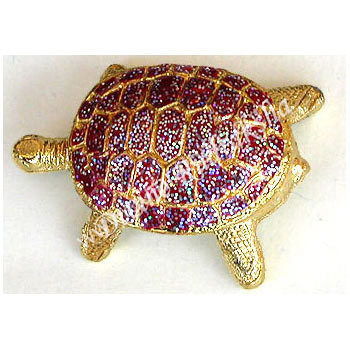 Bejeweled Metal Turtle
