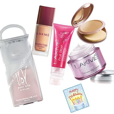 For Girls - Lakme Total Care, UDV Perfume and Card