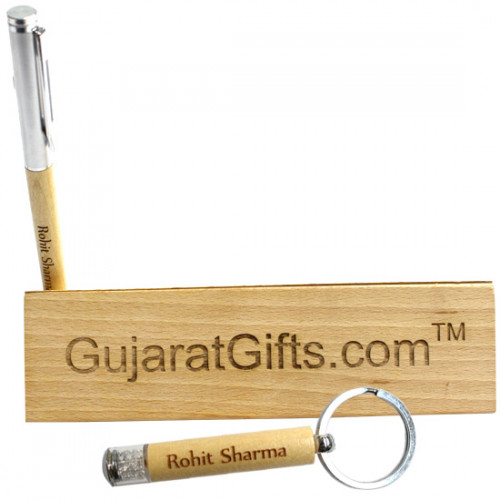 Personalized Pen Stand cum Pen Case with Keychain & Card