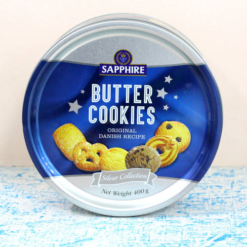 Sapphire Butter Cookies & Card