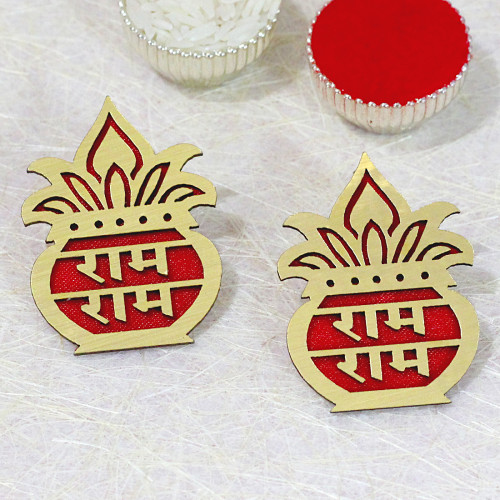 Fancy Kalash Shape "Ram Ram" Rakhi Soan