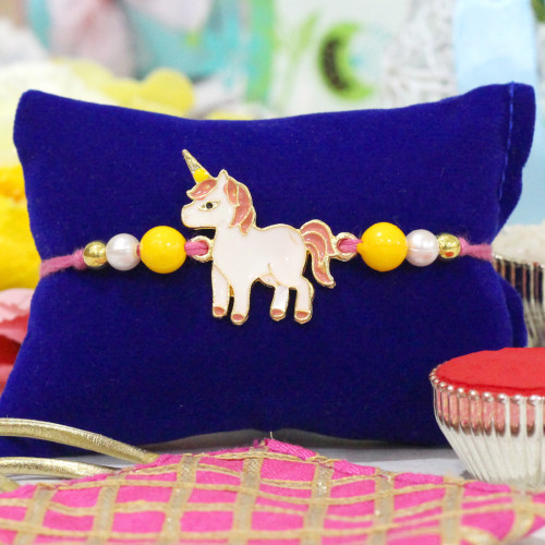Unicorn Rakhi with Pearls