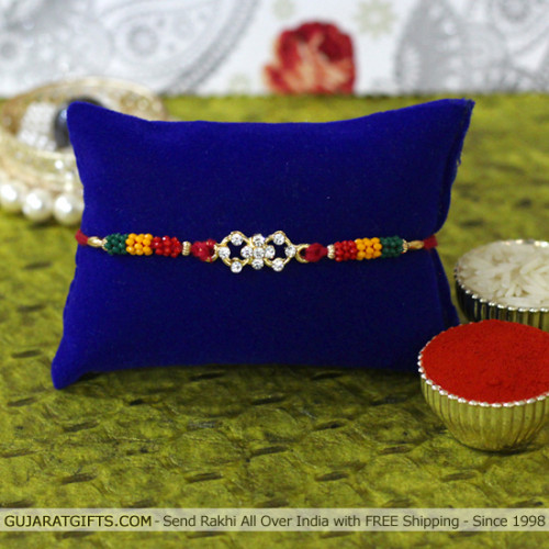 Beads & Diamond Mauli Rakhi