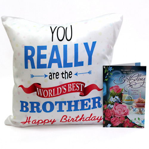 Softness - Happy Birthday Personalized Photo Cushion and Card
