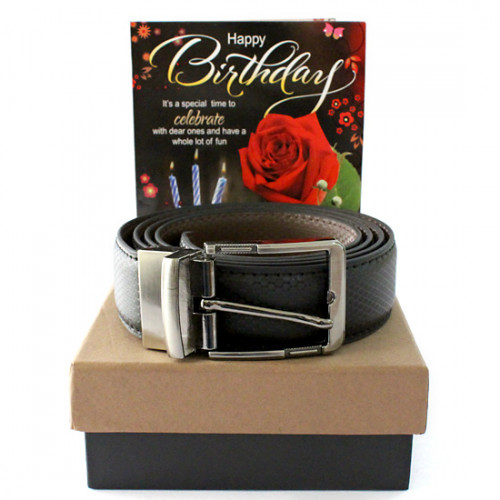 Symbol of Friendship - Leather Black Belt