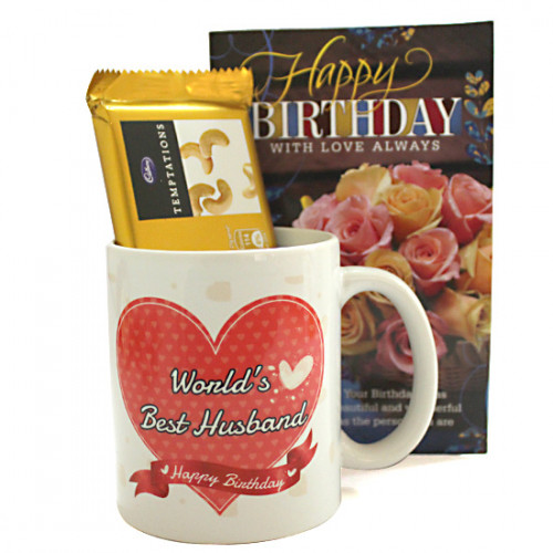 Tempting Combo - Happy Birthday Personalized Photo Mug, Temptations and Card
