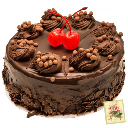 Chocolate Truffle Cake 2 kg  & Card