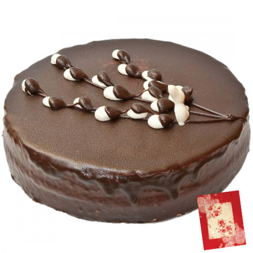 Five Star Bakery - 1.5 Kg Chocolate Truffle Cake & Card