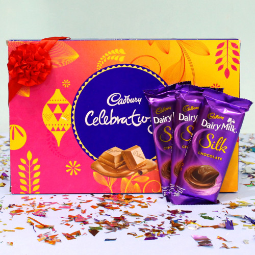Silky Celebration - Cadbury Celebrations, 3 Dairy Milk Silk and Card