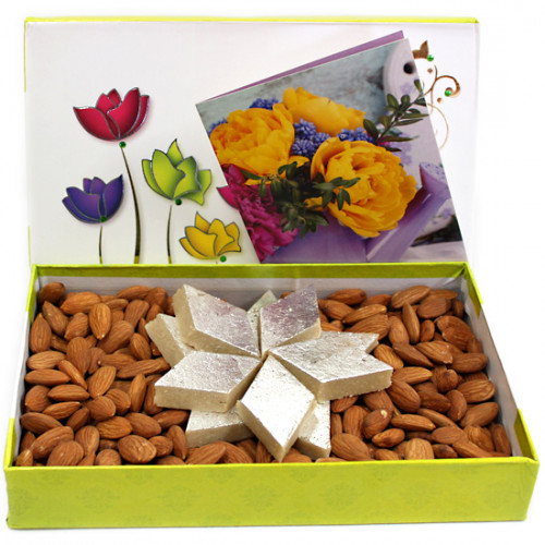Kind Regards - Almonds, Kaju Katli 250 gms and Card