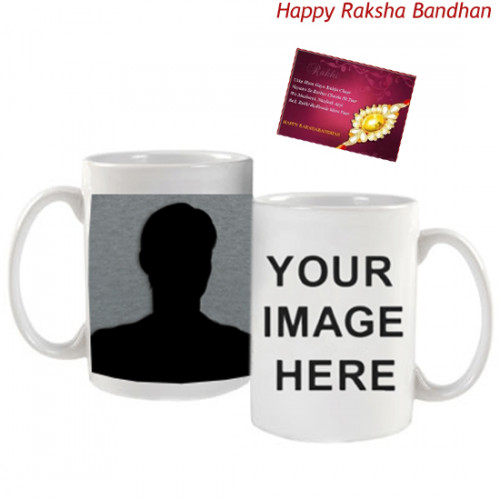 White Printable Mug (Rakhi & Tika NOT Included)
