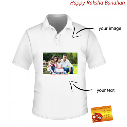 Photo Printed on T-Shirt (Rakhi & Tika NOT Included)