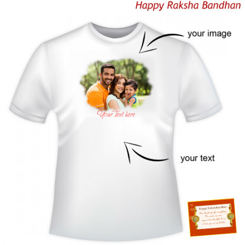 Custom Round Neck T-Shirt (Rakhi & Tika NOT Included)
