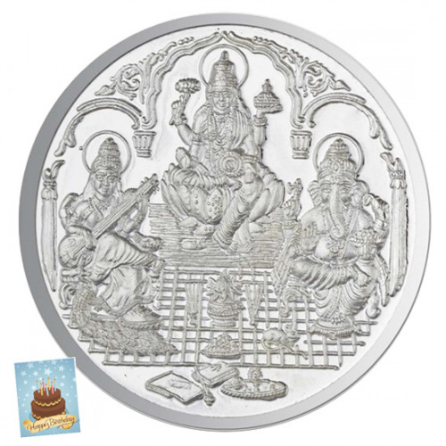 Silver Trimurti Coin (100 Grams)