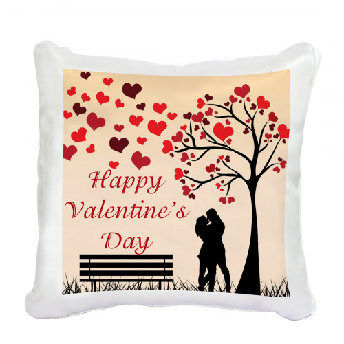 Cushion For Love - Happy Valentines Day Personalized Cushion and Card
