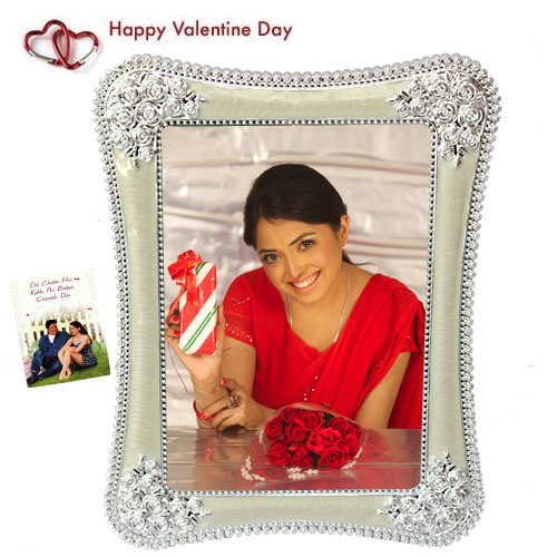 Floral Decorative Photo Frame & Valentine Greeting Card