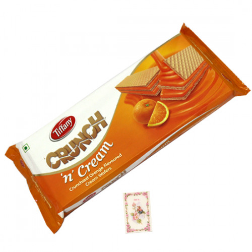 Crunch N Cream Wafer Biscuit - Orange Flavor