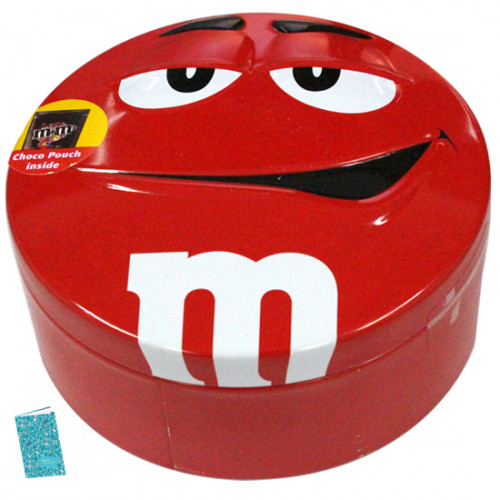 Smiley Metal Box with M&M Chocolates