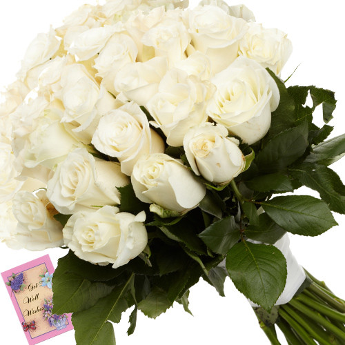 Charming - 100 White Roses + Card