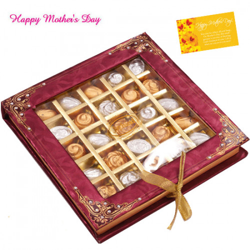 Chocolaty Assortment - Assorted Chocolates 25 pieces and Mother's Day Greeting Card