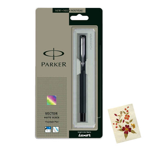 Parker Vector Matte Black CT Fountain Pen