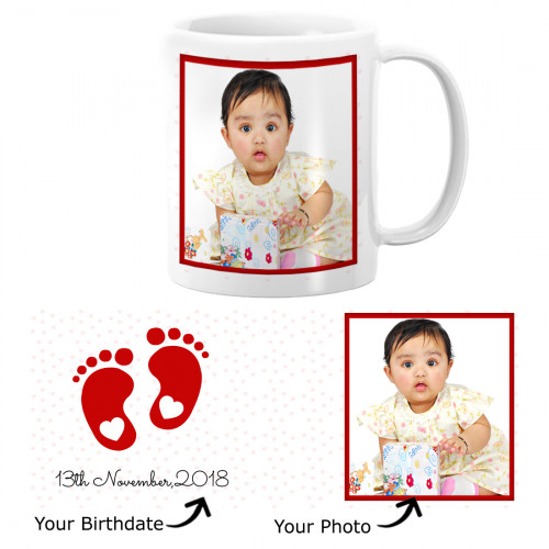 New Born Baby Foot Personalized Mug