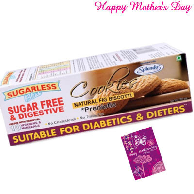 Sugarless Bliss Cookies Natural Fig Biscotti and Card