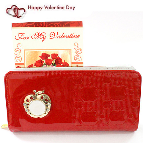 Accessories for Her - Red Clutch and Card