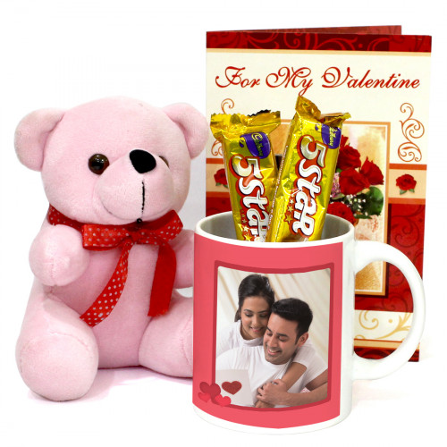 5 Star Mug - Love You Personalized Mug, Teddy 6 inch, 2 Five Star